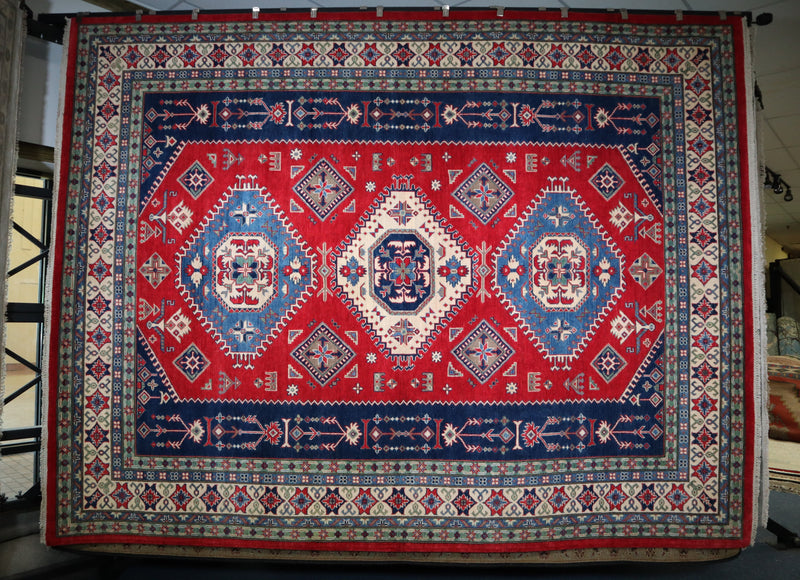 Kazak Rug, Traditional Rug, Afghan Rug 9x12, Wool Rug