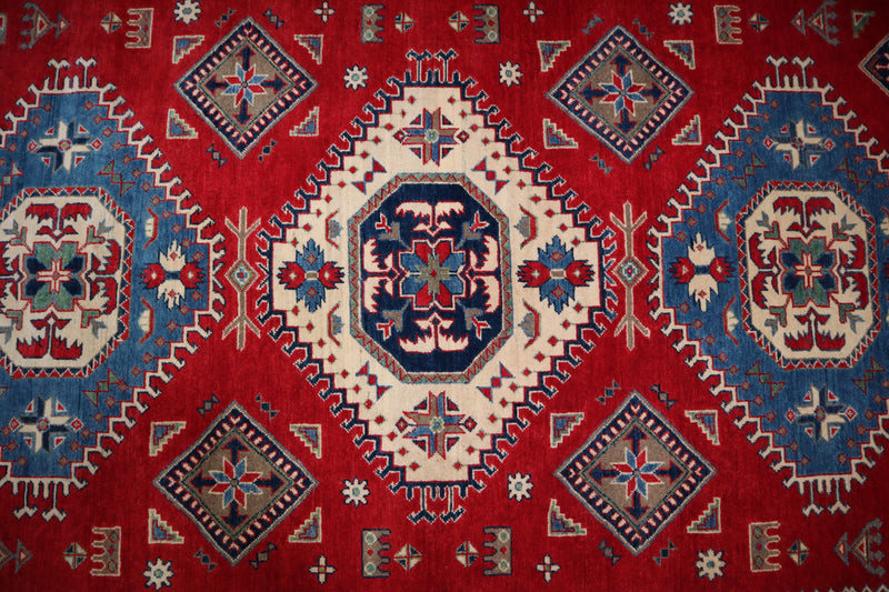 Kazak Rug, Traditional Rug, Afghan Rug 9x12, Wool Rug