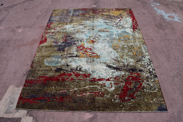 Contemporary Rug, Afghan Rug, Hand Knotted Rug, Area Rug