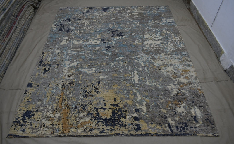 Contemporary Rug, Multicolor Rug, Hand Knotted Rug