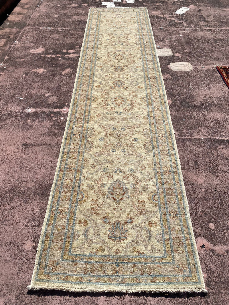 Oushak Runner, Oriental Runner, Hand Knotted Runner, 3x12 Runner