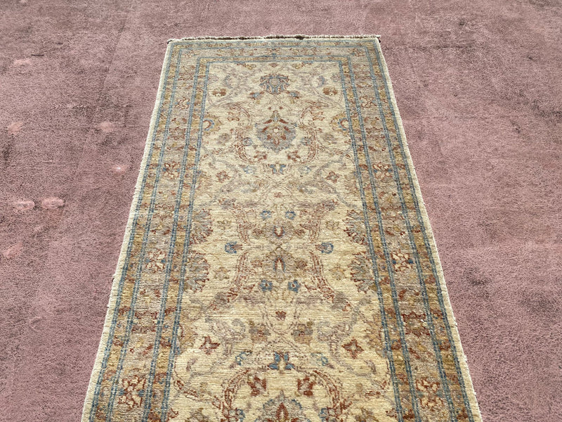 Oushak Runner, Oriental Runner, Hand Knotted Runner, 3x12 Runner