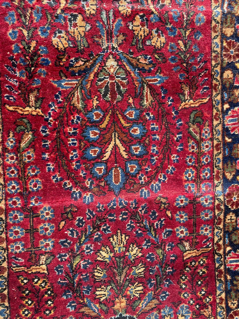 Persian Runner, Red Runner, Hand Knotted Wool Runner